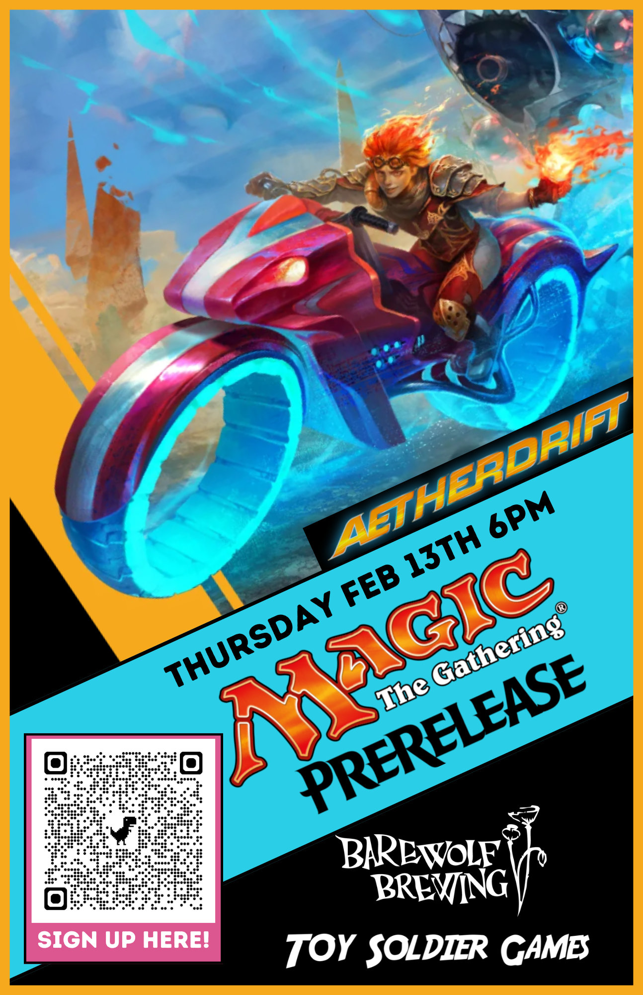 MTG Aetherdrift Prerelease at Barewolf Brewing Feb 13th
