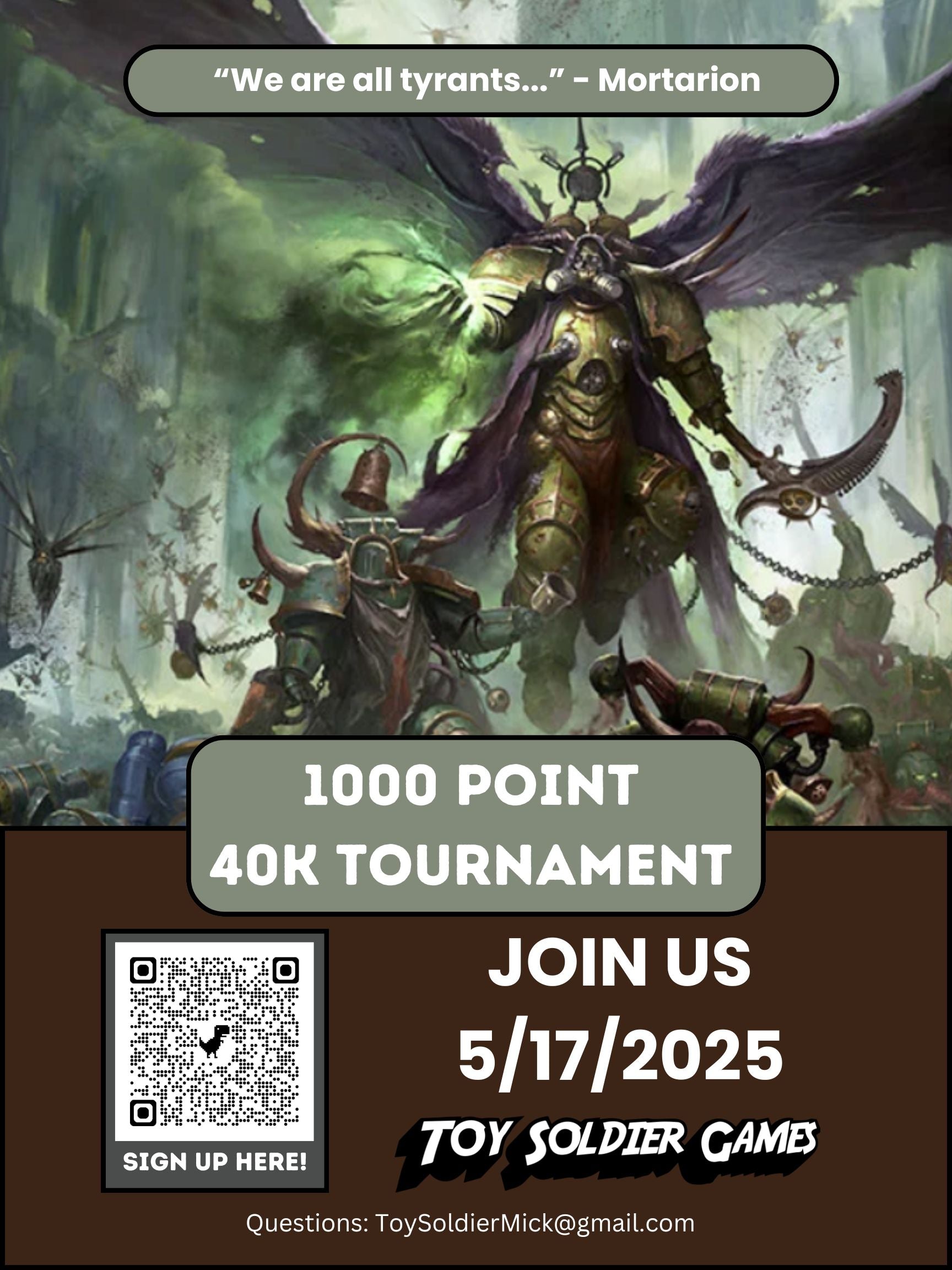 Toy Soldier 1000 pt 40K Tournament 5/17/2025