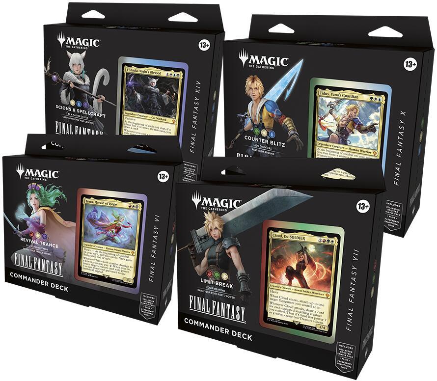MTG Final Fantasy Commander Deck Display (4 Decks)