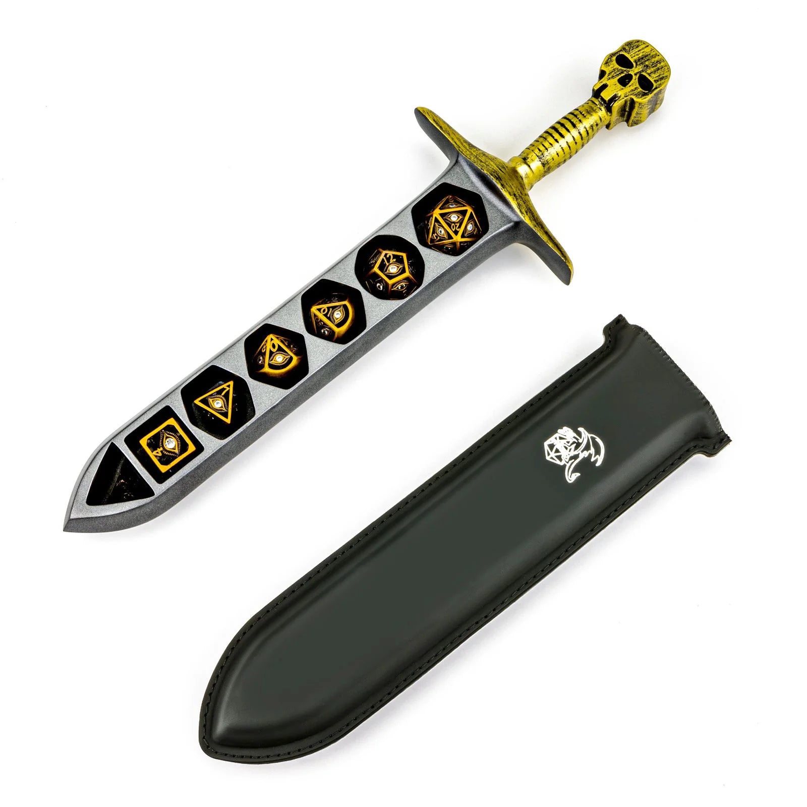 Grim Dagger Dice Case w/ Sheath – Gold
