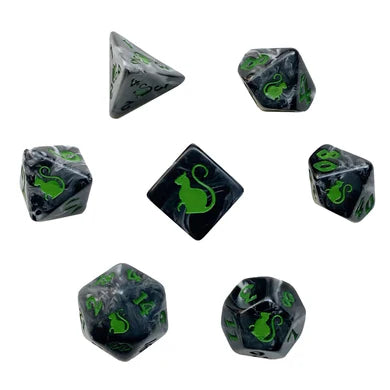 Kitty Clacks Trixie RPG Dice Set (BOW)