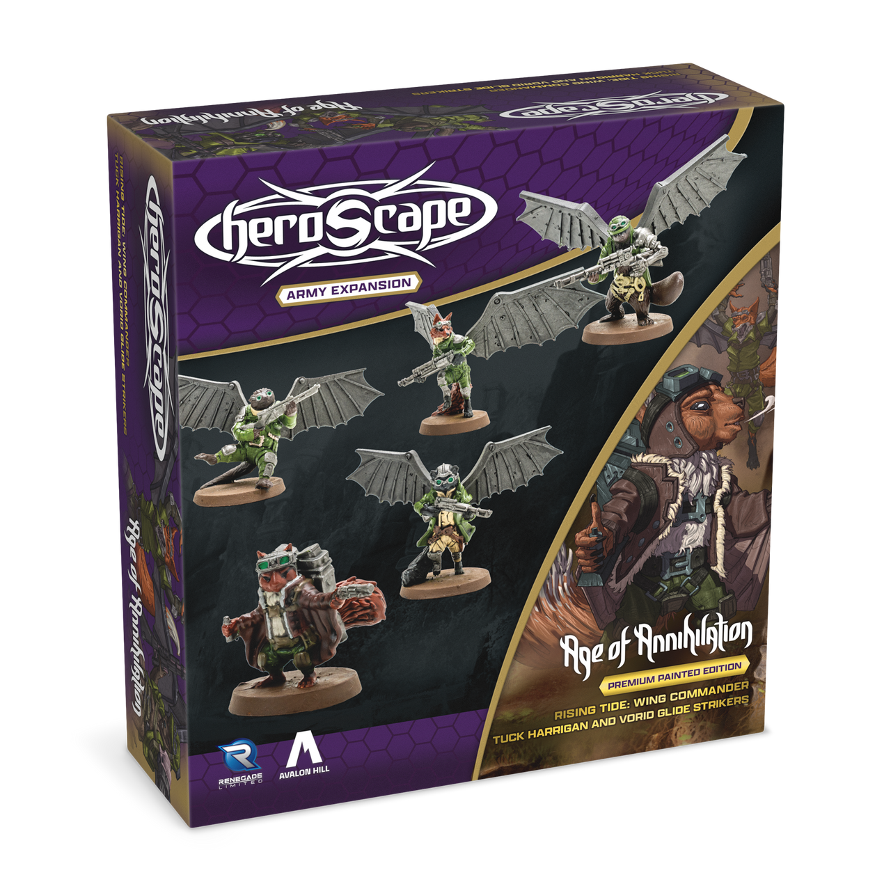 Heroscape: Wing Commander Tuck Harrigan and Vorid Glide Strikers