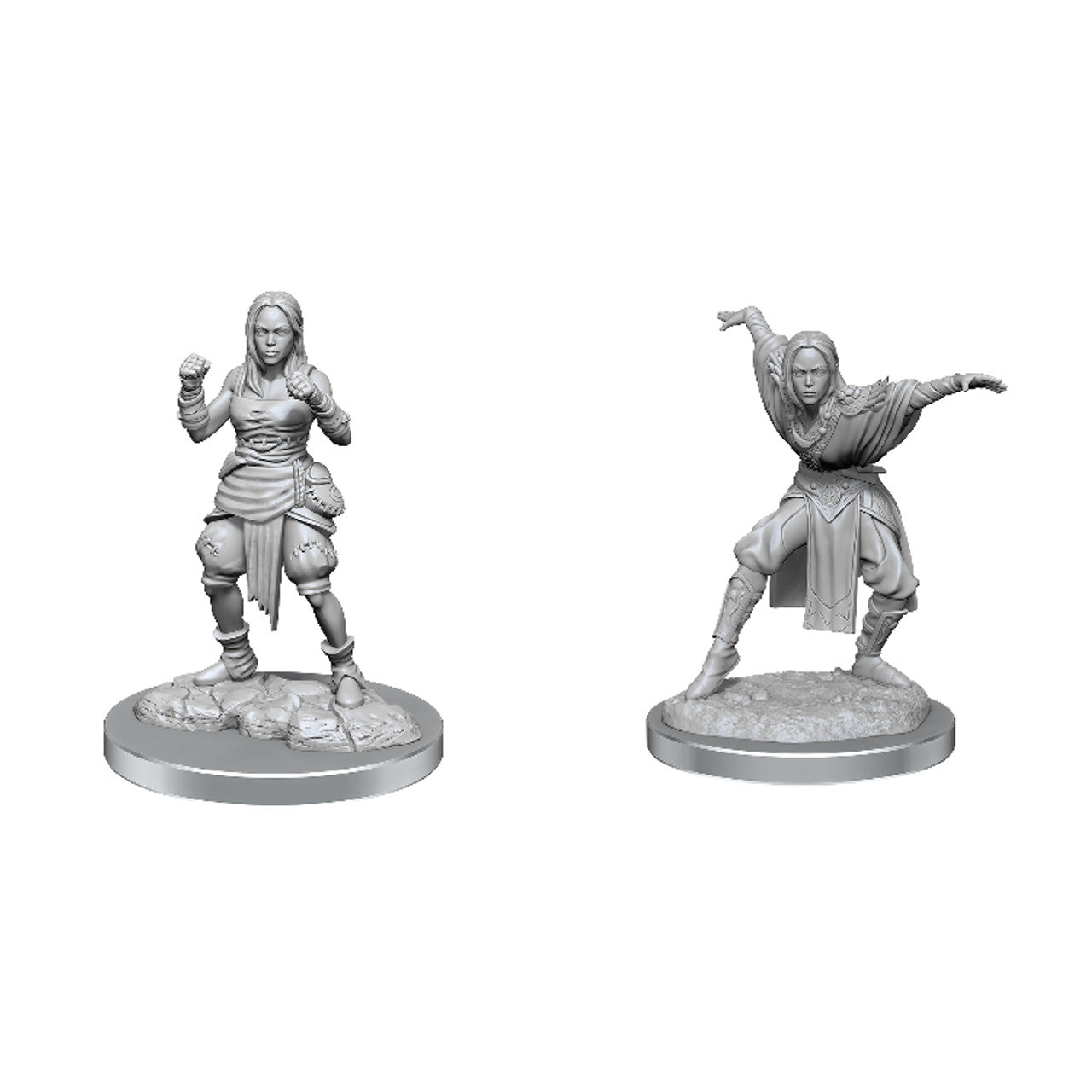 Pathfinder Unpainted Half-Elf Monk Females