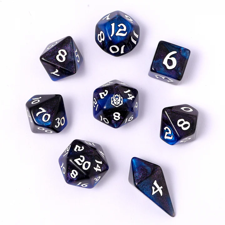 Wyrmforged RPG Dice Set (8) – Knight Night