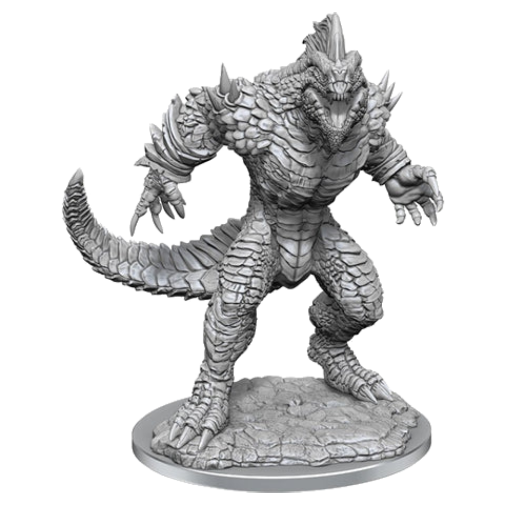 D&D Unpainted Lizardfolk Render