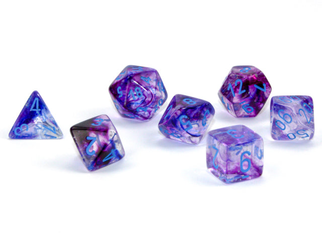 Nebula RPG Dice Set: Nocturnal Blue