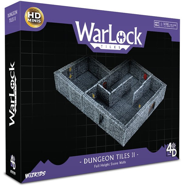 WarLock Tiles: Dungeon Tiles II - Full Height Stone Walls