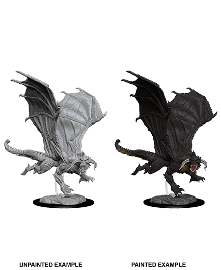 D&D Unpainted: Young Black Dragon