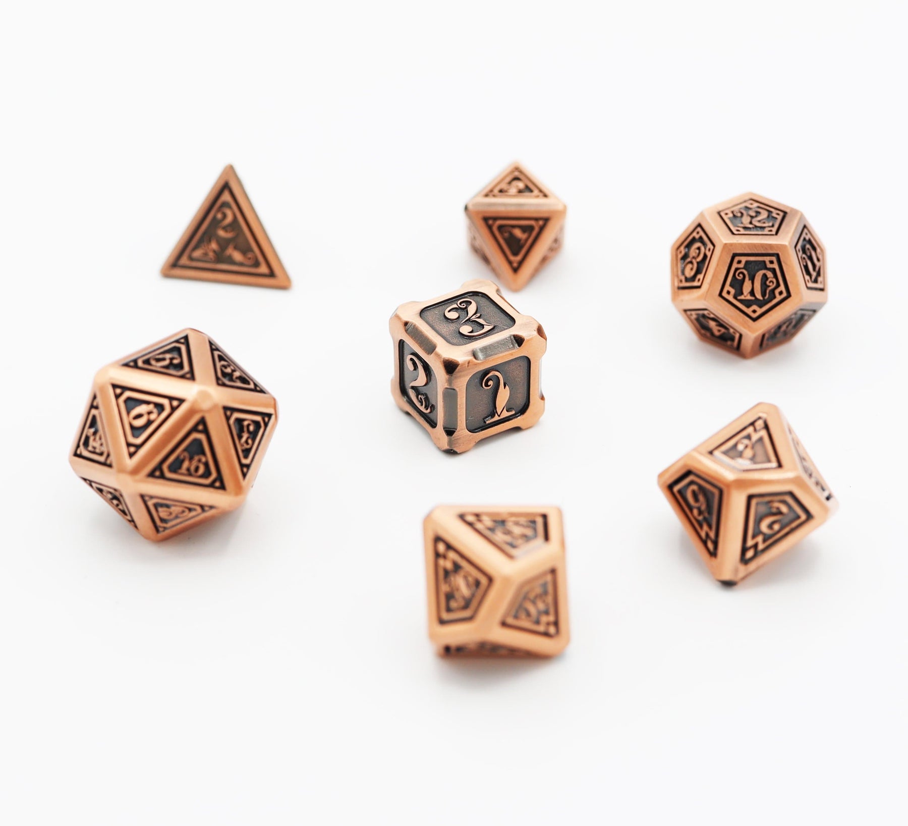 Alchemist Metals Copper RPG Dice Set